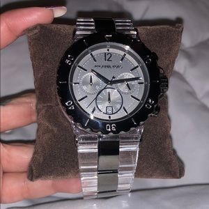 Black and clear michael kors watch!